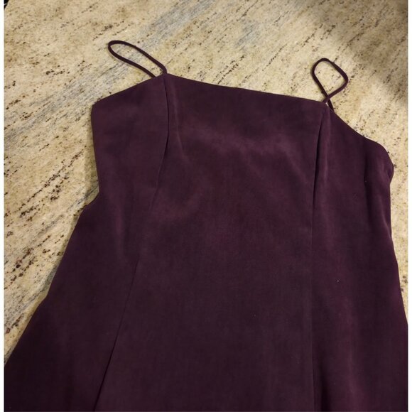 Michael Taylor Sz 10 Wine  2 Piece Sleeveless Sheath Long Blazer Dress Set Mini - Picture 7 of 16